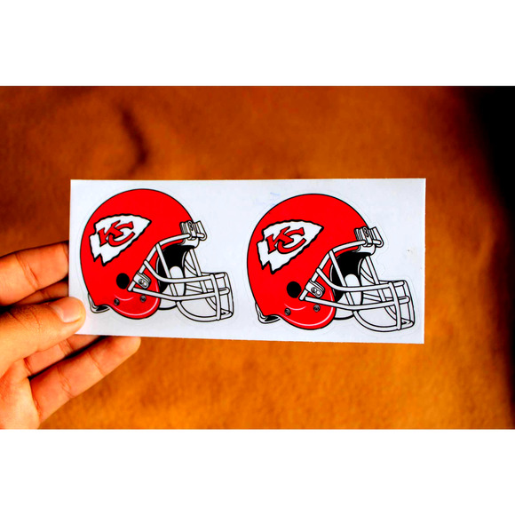 Chiefss Water Resistant Stickers, Vinyl, Decal 6x4.5 in and 3x2.5 in (pack of 3) - Picture 3 of 3